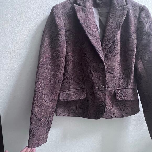 Grace Elements Tapestry Blazer size 4 Grandma 90s Vintage Retro Granny Casual - Picture 4 of 7